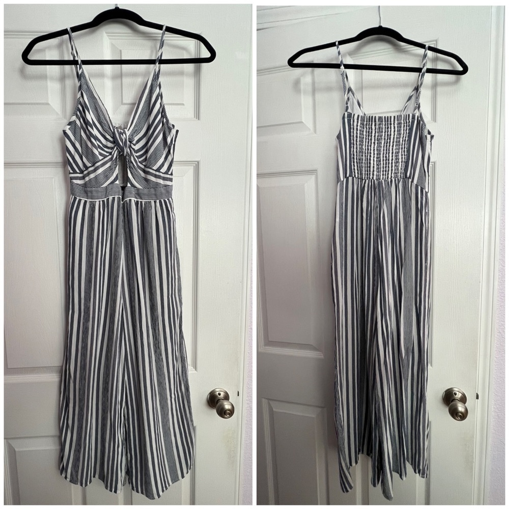 American Eagle Outfitters Striped Cutout Jumpsuit - Size S